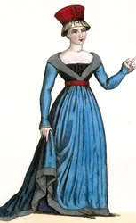Marie de Fayel, żona Renaud-de-Nanteuil i matka Marguerite-de-Nanteuil, za panowania KarolaVII