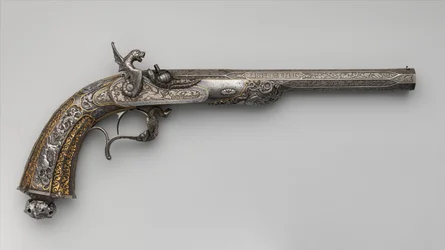 Pistolet perkusyjny, francuski, dat. 1851