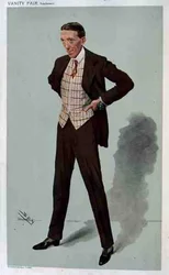 „Gerald”, rysunek „Szpieg” Geralda du Mauriera (1873-1934) z Targu próżności, 25 grudnia 1907 (kolor lito)