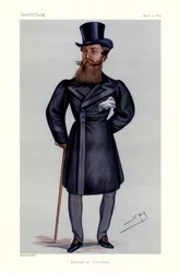Generał dywizji Henry Hope Crealock - portret stojący, trzymający laskę i cylinder
