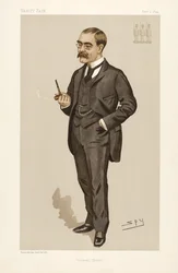 Rudyard Kipling (1865 - 1936), z Vanity Fair, wyd. 1894 (litografia kolorowa)