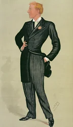 Mr Herbert Beerbohm Tree (1852-1917), rysunek „Szpieg” z Targu próżności, 12 lipca 1890