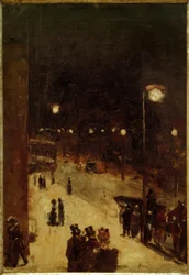 Ulica berlińska nocą