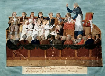 Rewolucja francuska: „Obywatele Paryża ofiarowują swoją biżuterię Konwentowi Narodowemu”. Ilustracja braci Lesueur (XVIII wiek). 1792-1795. Paryż, Musée Carnavalet