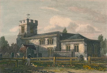 „Kościół Finchley, Middlesex”, 1815