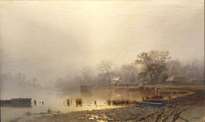 Zamglenie. Czerwony Staw w Moskwie jesienią 1871 r.