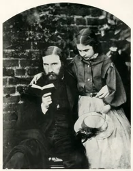 George Macdonald i jego córka Lilia Scott MacDonald, c1863, 1948.