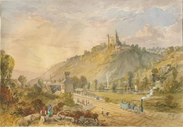 Alton - Z dworca kolejowego: malarstwo akwarela i [c 1830-1840]