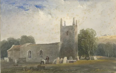 Butterton Church: malarstwo akwarelowe i [ok. 1830-1840]