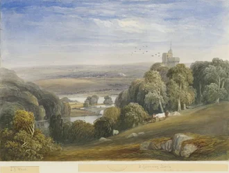 Greenway Bank - Jezioro: malarstwo akwarela i [c 1830-1840]
