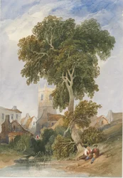 Longnor Village: malarstwo akwarela i [ok. 1830-1840]