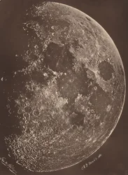 Zdjęcie księżyca w jego 1. kwadrze, 6 marca 1865 r.