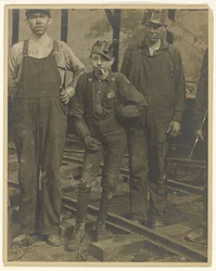 [Trzech górników (S. Pittston, Pensylwania)].