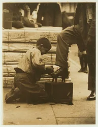 Bootblack w Bowery, Nowy Jork, 1910