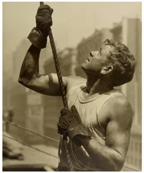 Pracownik budowlany Empire State Building, ok. 1930