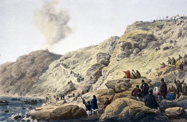 Układanie kabli Foilhummerum Bay, niedaleko Valentia, Irlandia
