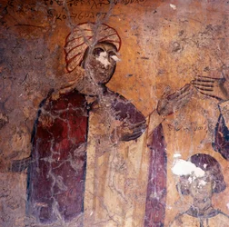 Fresk w kościele w Kandanos, Kreta, Grecja (zdjęcie)