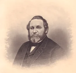 Portret Abla Minarda, grawerowanie F E Jonesa z damskiego repozytorium, Stany Zjednoczone, ok. 1870