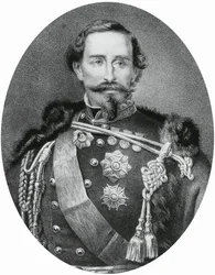 Portret Alfonso Ferrero della Marmora (1804-1878), włoskiego generała i polityka, grawer
