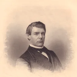 Portret amerykańskiego biskupa metodysty Johna Morgana Waldena (1831-1914), grawerowanie przez FE Jonesa, około 1870 r