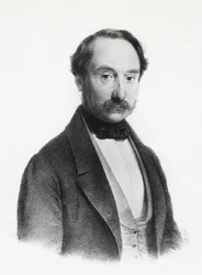 Portret Francesco Rizzoli (1809-1880), włoskiego polityka, lekarza i chirurga, grawer