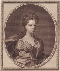 Portret Greville Doddington, księżnej Manchesteru (1672-1720), miedzioryt Johna Goldara (1729-1795) z obrazu G Knellera