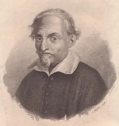 Portret włoskiego pisarza i poety Alessandro Tassoni (1565-1635) miedzioryt autorstwa S Maffeis