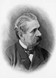 Portret Paolo Ferrari (1822-1889), włoski dramaturg i pisarz, grawer