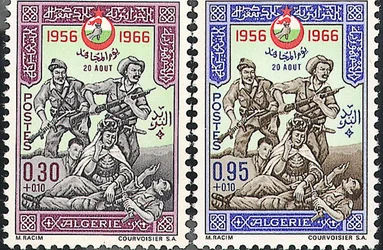 Znaczki niepodległościowe Algierii 1956-1966