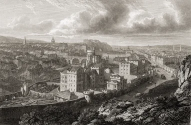 Widok z Calton Hill, Edynburg, z 