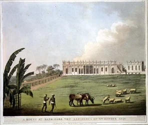 Dom przy Bankipore, Rezydencja Wm. Hunter Esqr., tablica 40 z „Malownicza sceneria w królestwie Mysore”, ryt. H. Merke, wyd. Edward Orme (1774-c.1820) 1804 (akwatinta)