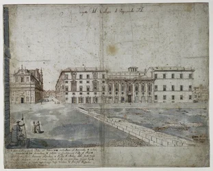 Osiemnaście widoków Rzymu: Collegio di Propaganda Fide recto, 1665.