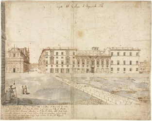 Osiemnaście widoków Rzymu: Collegio di Propaganda Fide recto, 1665.