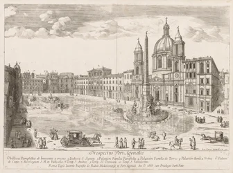 Piazza Navona z „Widoku na zabytki Rzymu”