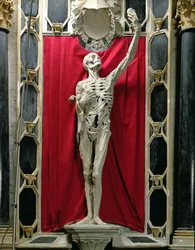 Obdarty ze skóry lub szkielet, grób Rene de Chalon, księcia Orange, c.1544