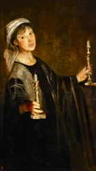 Autoportret ze świecami, ok. 1906 (olej na płótnie)
