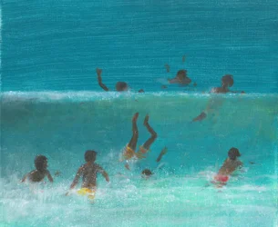 Children in the Surf, 2015 (akryl na płótnie)