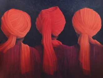 Tryptyk turban, 2005 (akryl)