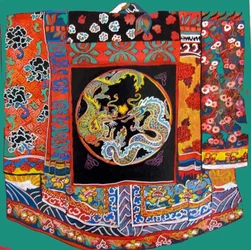 Chiński żakiet a la Linda, 2015 (mieszany, akryl, tusz, olej)