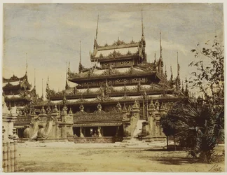 Amerapoora: Maha-Too-Lo-Bounghian Kyoung, 1855 (odbitka albuminowa z negatywu na papierze woskowanym, zabarwiona akwarelą)
