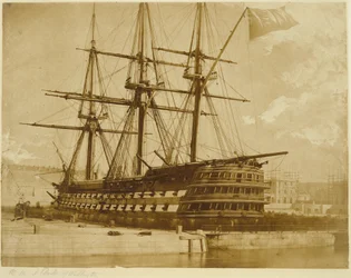 H.M.S. Duke of Wellington w Keyham, Anglia.