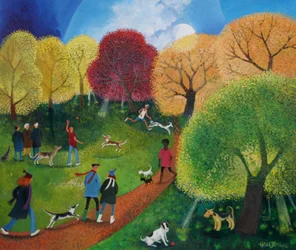 Daily Constitutional,2015,(farby akrylowe na papierze)