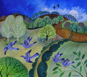Lot, 2009, (akryl na papierze)