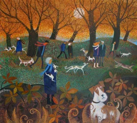 Hide and Seek, 2015, (farby akrylowe na papierze)