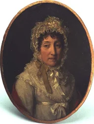Portret starszej pani (olej na miedzi)