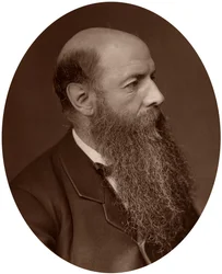 Sir Wilfrid Lawson, polityk, poseł do Carlisle, 1882.