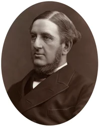 Sir William Vernon Harcourt, radca królewski, poseł, profesor prawa międzynarodowego na Uniwersytecie Cambridge, 1877.