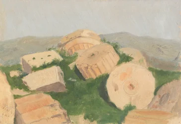 Złamana kolumna, Partenon, 1869.