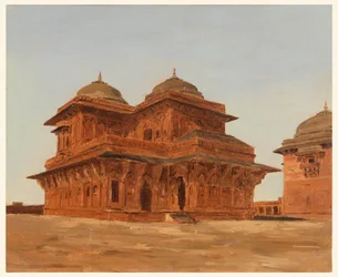 Rysunek, Fatehpur Sikri, pałac Birbala, Indie, 19 marca 1881 r.