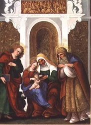 Madonna z Dzieciątkiem z Św. Anna, Jan Ewangelista i Zachariasz lub Madonna i św. Anna od Wiśni (panel)